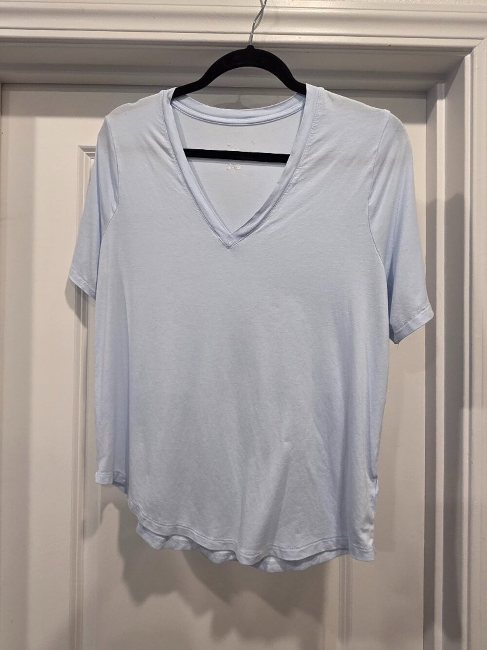 Baby Blue V-Neck Top - Size Medium